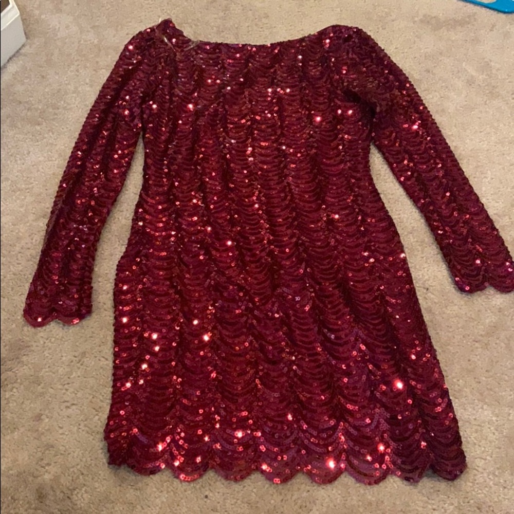 Long Sleeve sequin dress